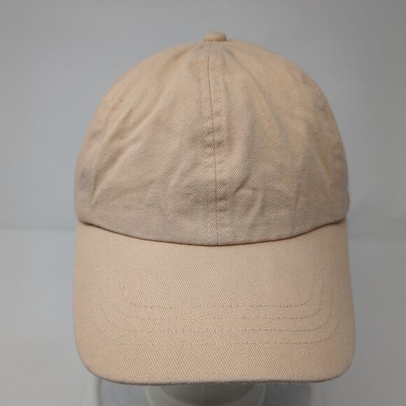 Ponyflo Ponyback Strapback Hat Tan One Size Adjustable Breathable Blank Cotton - Picture 2 of 9